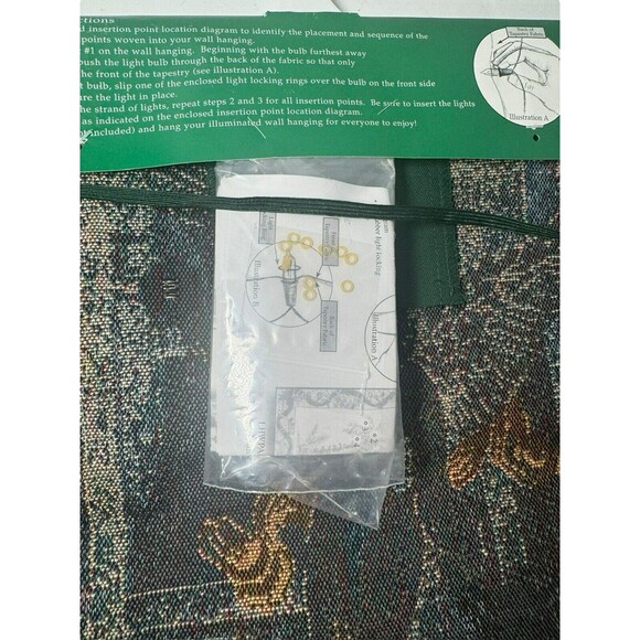 Manual Woodworkers Angel Of Light Tapestry With Lights Wall Hanging 13x18” New - Picture 6 of 9